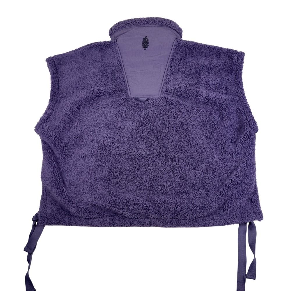 Free People Movement Scout It Out Fleece Sherpa Vest Purple Womens Large - Picture 7 of 9
